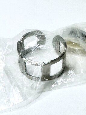 STEELX R343 Adjustable Stainless Steel Geometric Ring Unisex NOS Sealed NWT